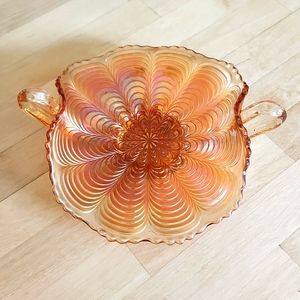 Vintage Early Fenton (1910s) Handled Bon Bon Dish